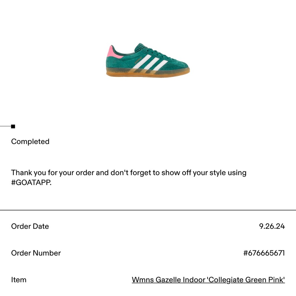 Gazelle Green / Pink size 9